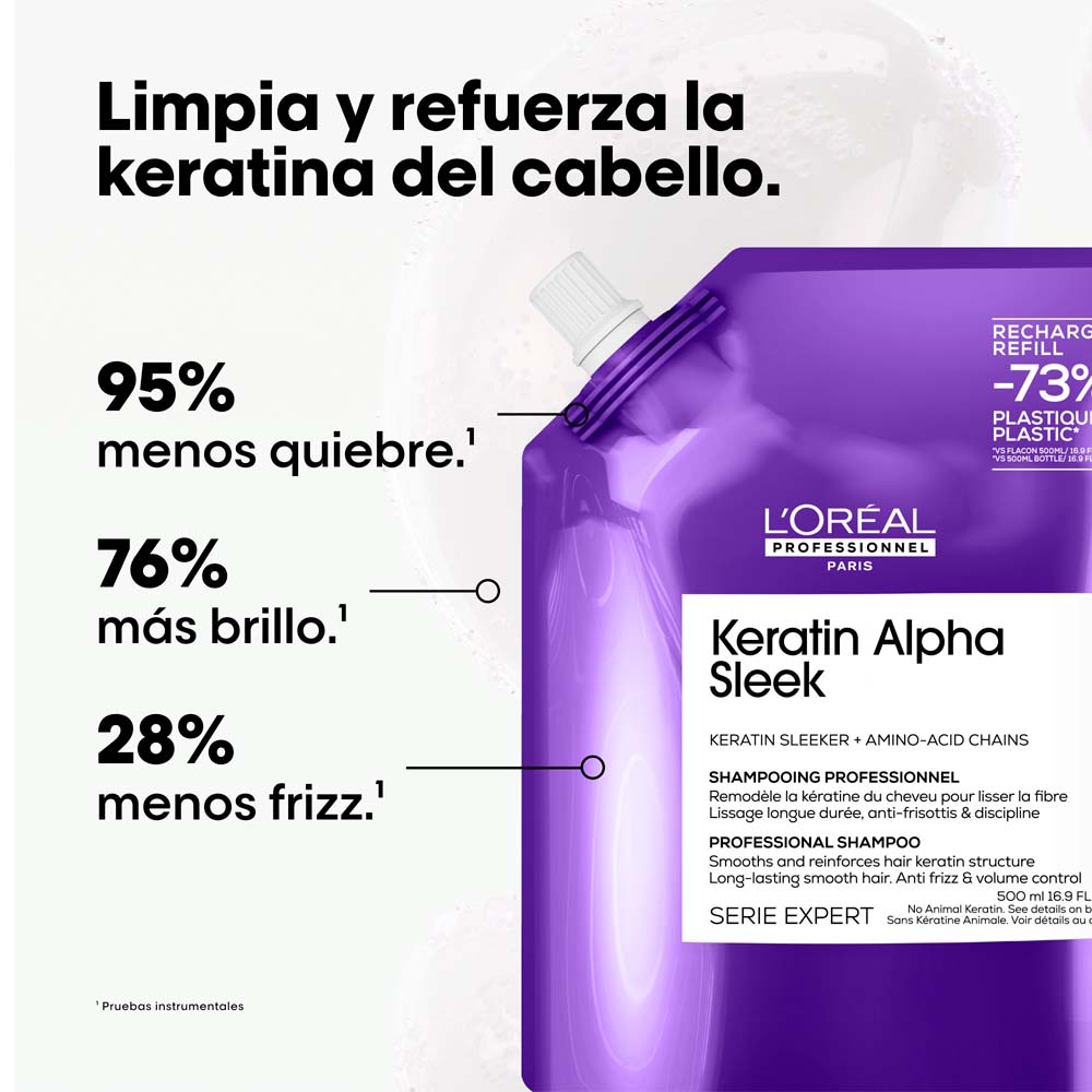 REFILL SHAMPOO PROFESIONAL ANTI-FRIZZ KERATIN ALPHA SLEEK (REFILL SHAMPOO ANTI-FRIZZ)